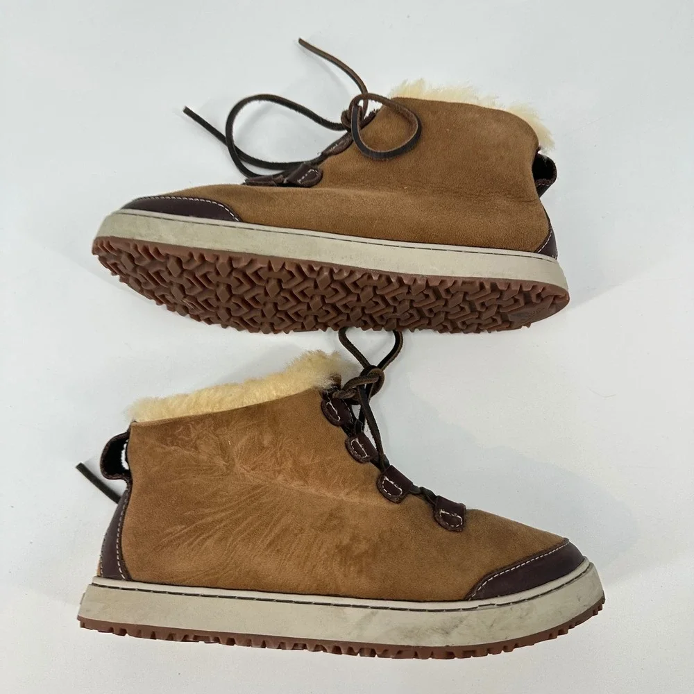 L.L. Bean Mountainside Wicked Good‎ Suede Ankle Boots Lined Brown Women's 6